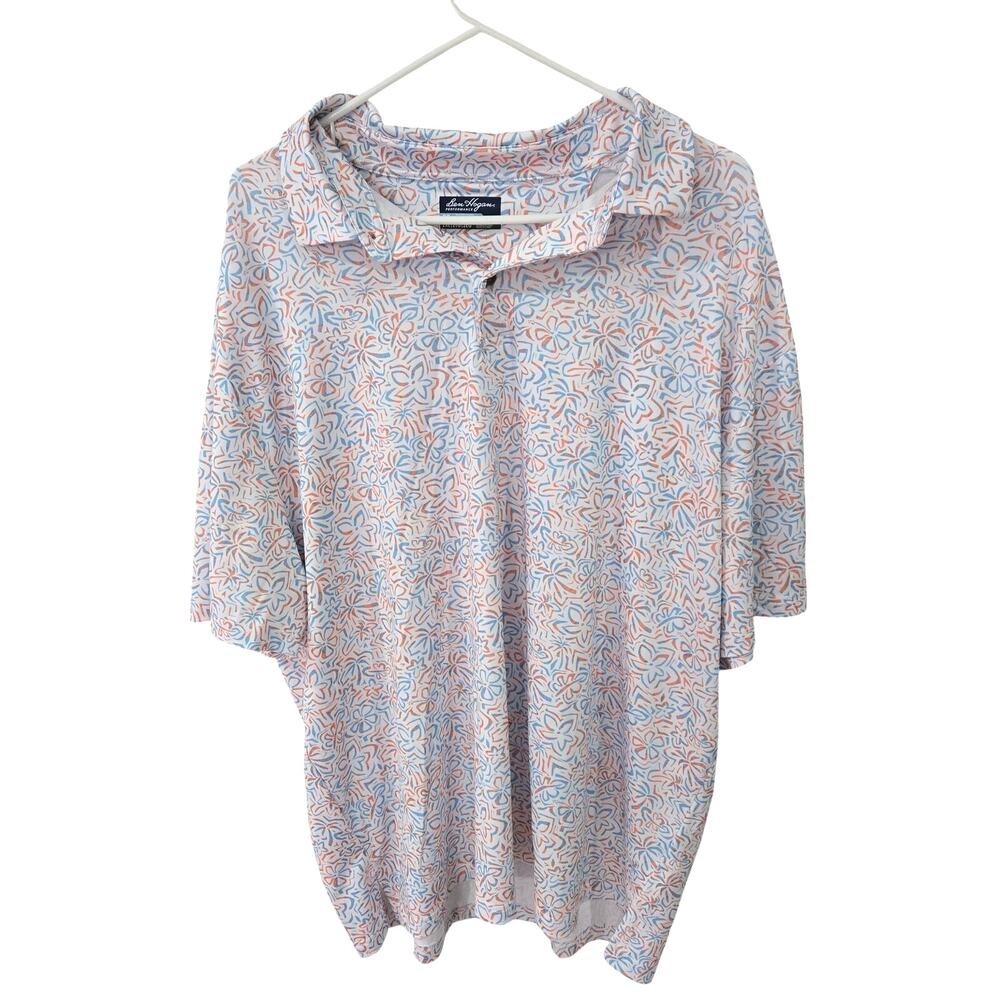 Ben Hogan Performance Sz 2XL Mens Multicolor Print Golf Polo Shirt